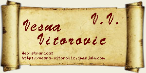 Vesna Vitorović vizit kartica